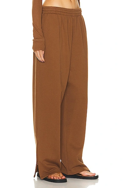 Wardrobe.nyc X Hailey Bieber Cotton Jersey Track Pants In Brown