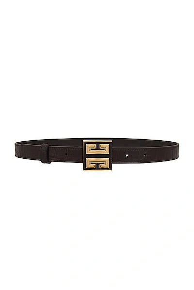 Shop Givenchy 4g Belt In Walnut Brown