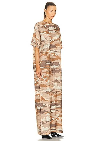 Shop Acne Studios Maxi T-shirt Dress In Cacao Brown