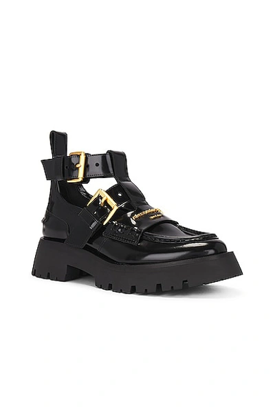Shop Alexander Wang Carter Lug Ankle Strap Boot In Black