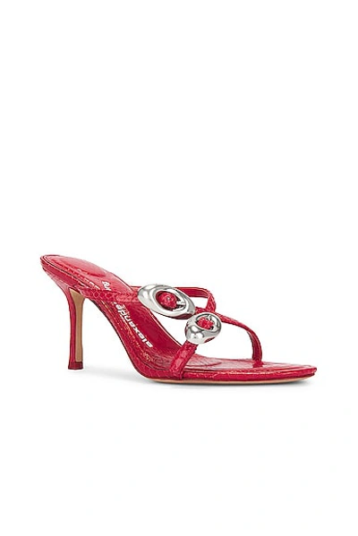 Shop Alexander Wang Dome Strappy Slide Sandal In Bright Red
