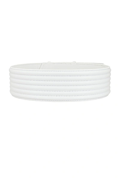 Alaïa Padded Leather Belt In Blanc