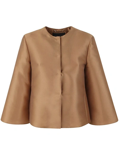 Shop Alberta Ferretti Mikado Jacket Clothing In Brown