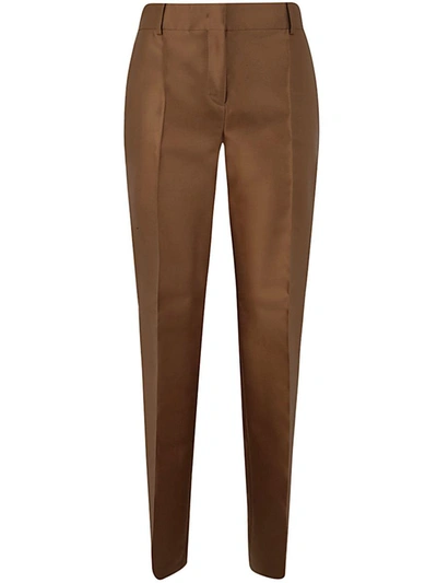 Shop Alberta Ferretti Mikado Trouser Clothing In Brown