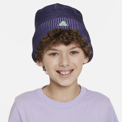 Shop Nike Peak Kids' Acg Beanie In Purple