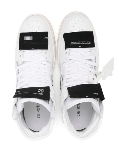 Shop Off-white 3.0 Off Court Leather Sneakers In White Black