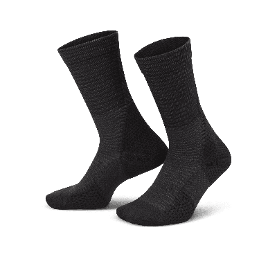 Shop Nike Unisex Unicorn Dri-fit Adv Cushioned Crew Socks (1 Pair) In Black