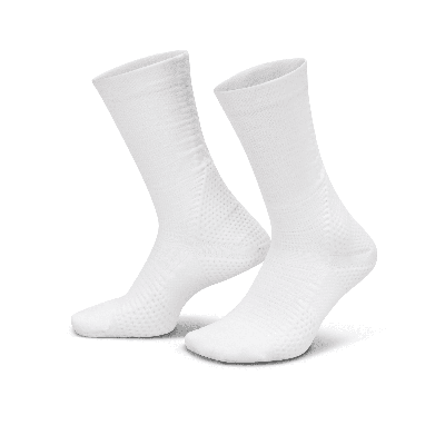 Shop Nike Unisex Unicorn Dri-fit Adv Cushioned Crew Socks (1 Pair) In White