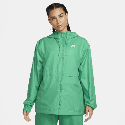 Shop Nike Women's  Sportswear Essential Repel Woven Jacket In Green
