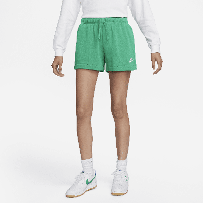 Shop Nike Women's  Sportswear Club Fleece Mid-rise Shorts In Green