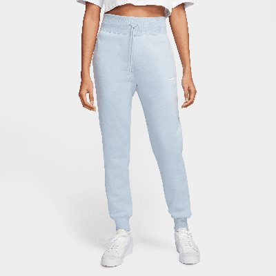 Shop Nike Women's  Sportswear Phoenix Fleece High-waisted Jogger Pants In Blue