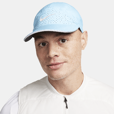 Shop Nike Unisex Dri-fit Adv Fly Unstructured Reflective Cap In Blue