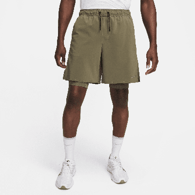 Shop Nike Men's Unlimited Dri-fit 7" 2-in-1 Versatile Shorts In Green