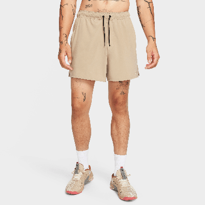 Shop Nike Men's Unlimited Dri-fit 5" Unlined Versatile Shorts In Brown