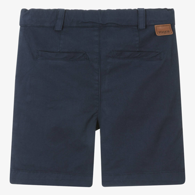Shop Foque Boys Navy Blue Cotton Shorts