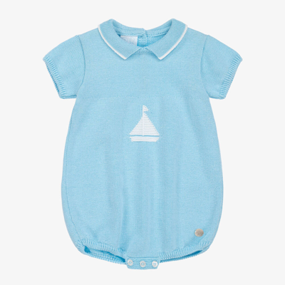 Shop Artesania Granlei Baby Boys Blue Knitted Sailboat Shortie