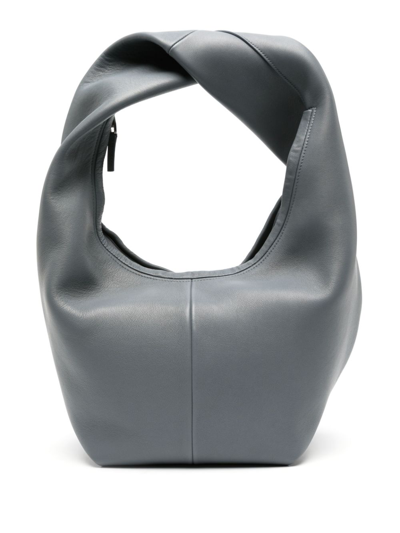 Shop Maeden Grey Yela Leather Shoulder Bag