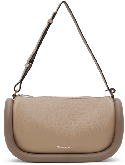 Shop Jw Anderson Taupe Bumper-15 Leather Shoulder Bag In 190 Taupe