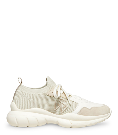 Stuart Weitzman 5050 Sneaker In Light Beige & White