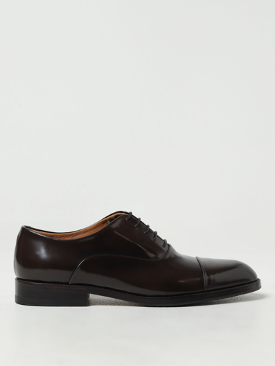 Shop Moreschi Armando Brushed Leather Oxford Shoes In Dark
