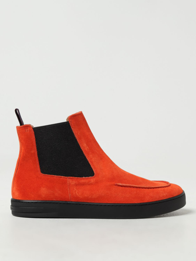 Shop Moreschi Go Pop Suede Ankle Boots In Orange