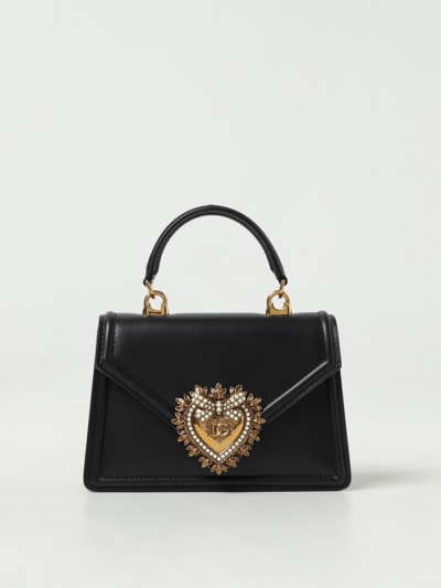 Shop Dolce & Gabbana Devotion Bag In Leather In Black