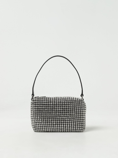 Shop Alexander Wang Heiress Bag In Fabric With Rhinestones In Silber