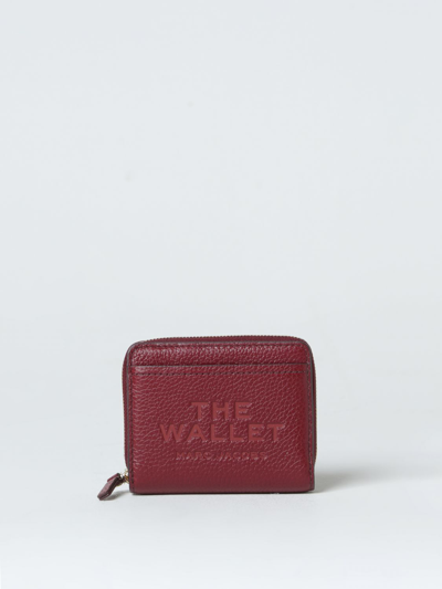 Shop Marc Jacobs Wallet In Grained Leather In Burgundy