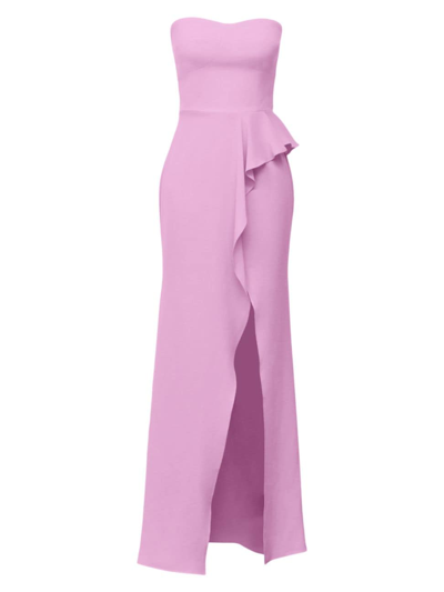 Shop Dress The Population Women's Kai Stretch Crepe Strapless Gown In Lavender