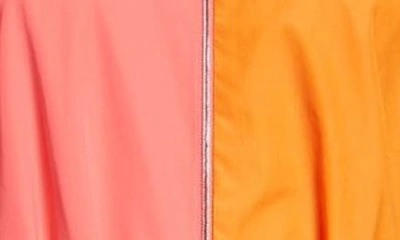 Partow Andy Colorblock Long Sleeve Belted Midi Dress In Pink Multi