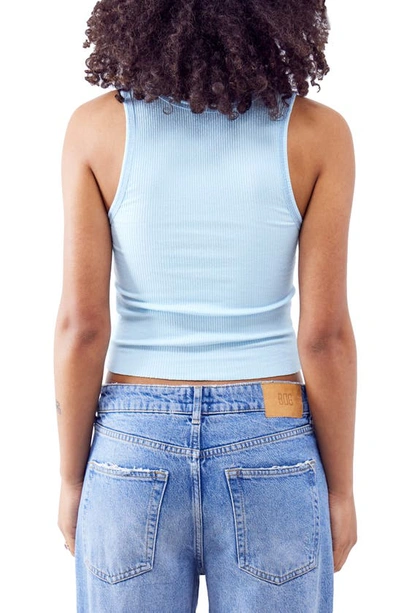 Shop Bdg Urban Outfitters Everyday Scoop Neck Rib Tank In Washed Blue