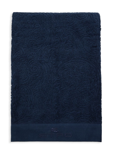 Shop Etro Elodea Bath Towel In Blue