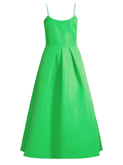 Shop Sachin & Babi Women's Audra Silk Faille Midi-dress In Kelly Green