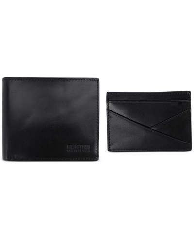 Shop Kenneth Cole Reaction Men's Kurtz Slim-fold Wallet & Card Case In Black