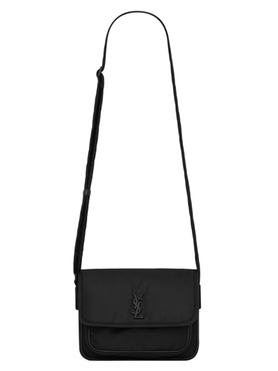Shop Saint Laurent Men's Niki Small Messenger Bag In Nylon In Black