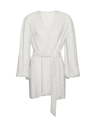 Shop Retroféte Women's Gabrielle Robe Dress In Moonglow White