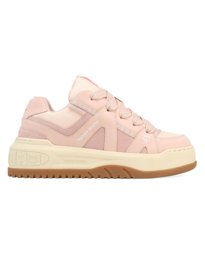 Shop Naked Wolfe Women's Skating Nubuck Cow Suede Sneakers In Blush