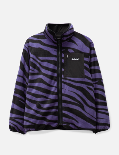 Shop F.c. Real Bristol Zebra Fleece Reversible Jacket In Black