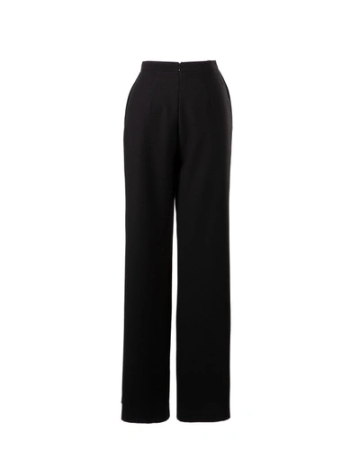 Shop Gemy Maalouf Flared Pants With Front Slit - Pants In Black