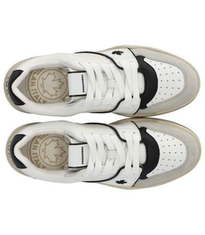 Shop Dsquared2 Spiker White Black Sneaker