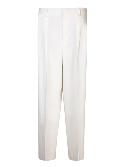 Shop Ami Alexandre Mattiussi Wool Trousers In White