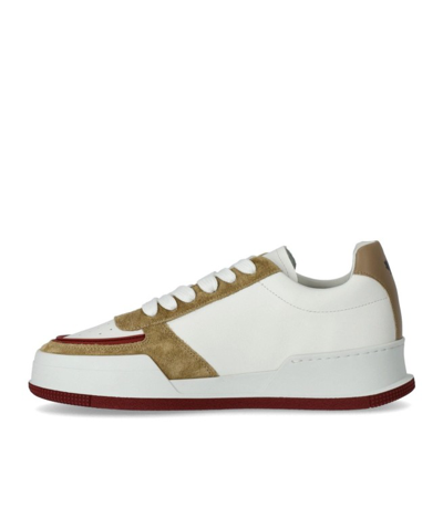 Shop Dsquared2 Canadian White Burgundy Ocher Sneaker