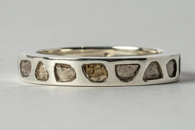 Shop Parts Of Four Sistema Ring (mega Pavé, 4mm, Pa+dia) In Polished Sterling Silver