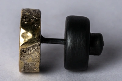 Shop Parts Of Four Stud Earring (fuse, 0.6 Ct, Diamond Slab, Ka18k+dia) In Black 18k Gold