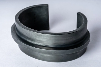 Shop Parts Of Four Ultra Reduction Ridge Bracelet (30mm, Kas) In Black Acid Silver