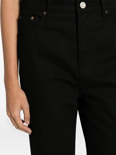 Shop Recto Women Cotton High-waist Flare Jeans In Black