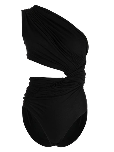 Shop Rick Owens Lilies Women Fog Body Suit In Black 09