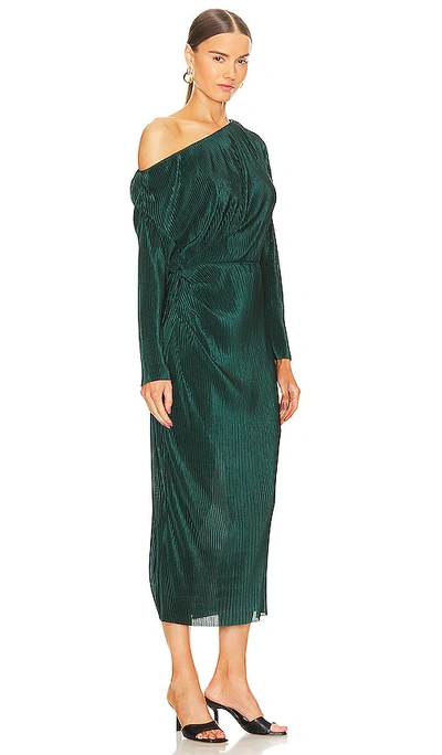 Shop Astr Azenia Dress In Dark Green