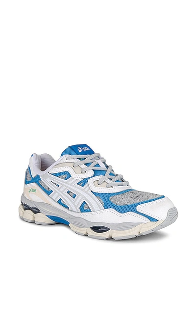 Shop Asics Gel-nyc Sneaker In White & Dolphin Blue
