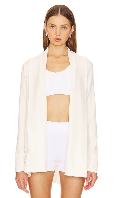 Shop Beyond Yoga Soften Up Cardigan In Ivory